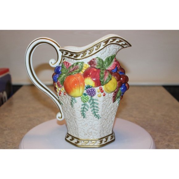 Fitz & Floyd Venezia Italia Fruit Pitcher, Large - Picture 1 of 5